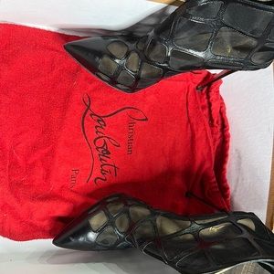 Christian Louboutin Araknene 100 Shiny Calf Black/Black 39.5